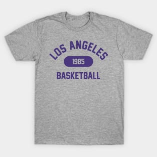 Retro 1985 Los Angeles Basketball Varsity Logo (Purple) T-Shirt